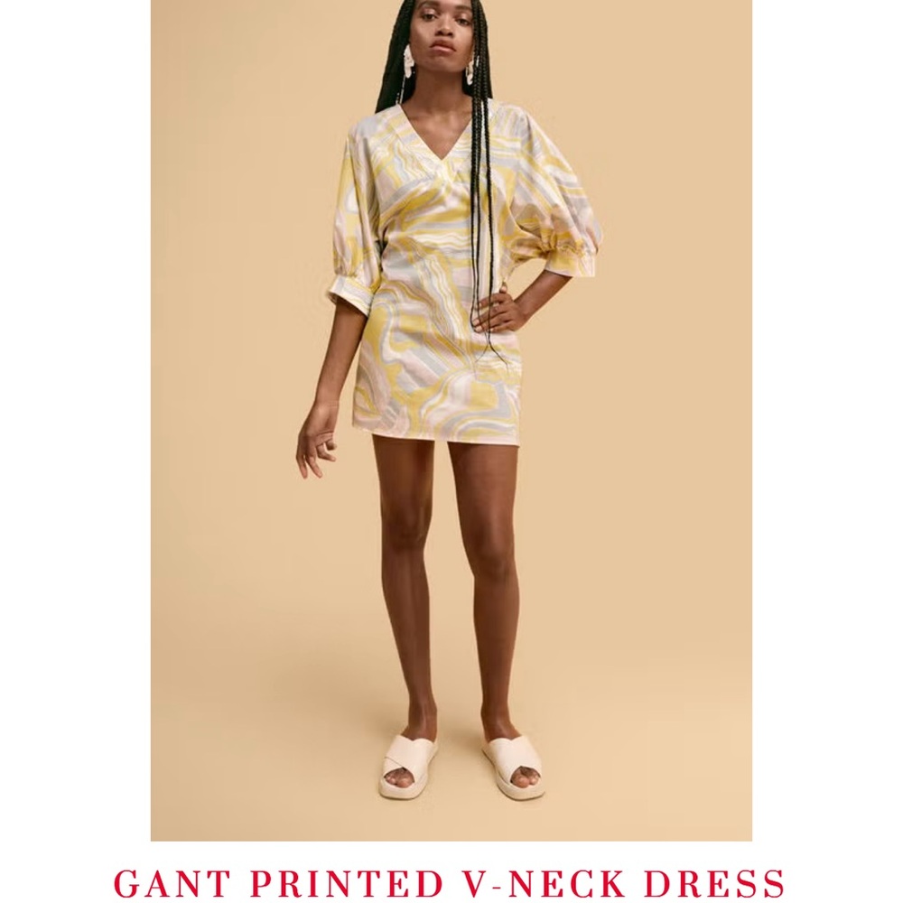 GANT Liberty Printed Vneck Dress